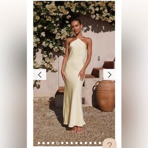 Billy J yellow chaira maxi dress